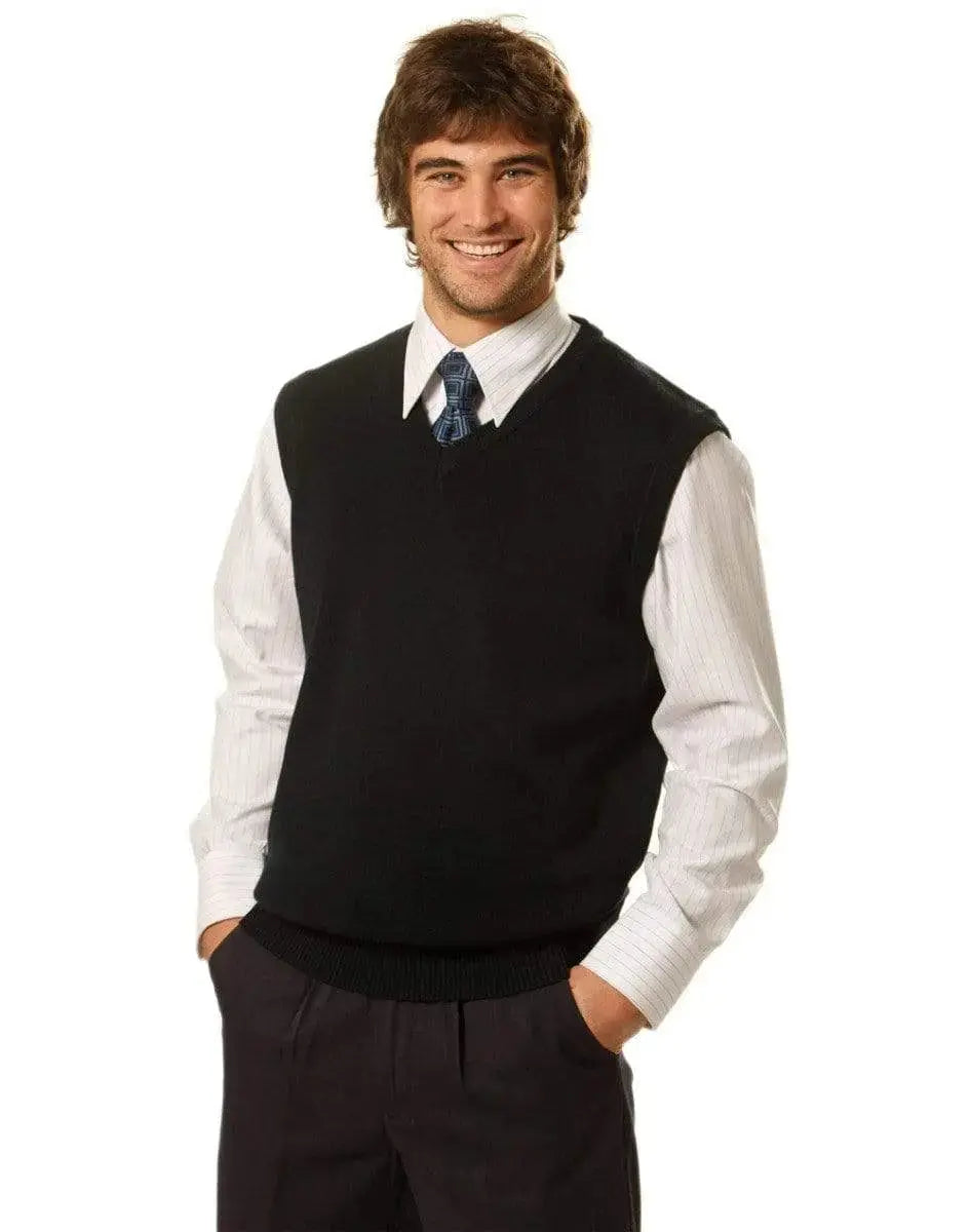 BENCHMARK Men's V-Neck Knit vest WJ02 Metro Workwear.